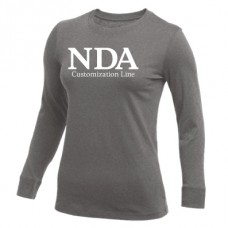 Nike Women's L/S Cotton Tee (D. Grey Heather)